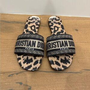 Dior Dway Cheetah Slides